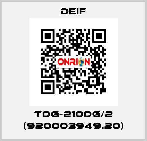 TDG-210DG/2 (920003949.20) Deif