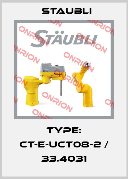 Type: CT-E-UCT08-2 / 33.4031 Staubli