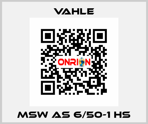 MSW AS 6/50-1 HS Vahle