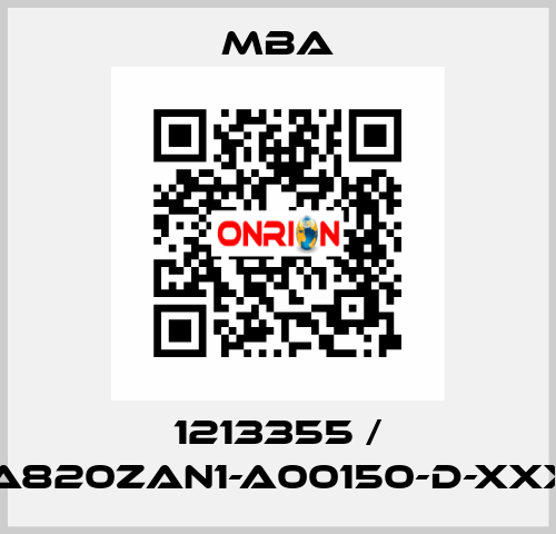 1213355 / MBA820ZAN1-A00150-D-XXXXX MBA