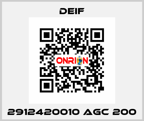 2912420010 AGC 200 Deif