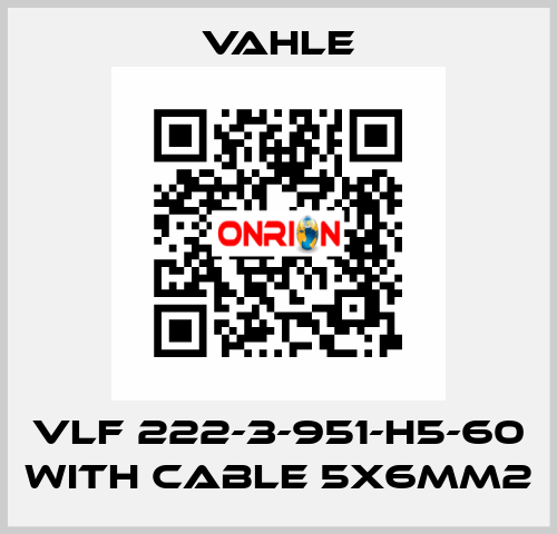 VLF 222-3-951-H5-60 with cable 5x6mm2 Vahle