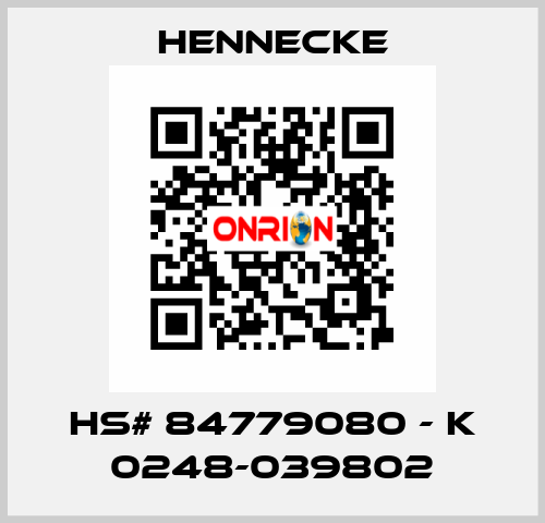 HS# 84779080 - K 0248-039802 Hennecke