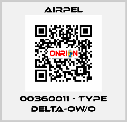 00360011 - Type DELTA-OW/O Airpel