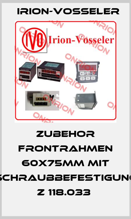 ZUBEHOR FRONTRAHMEN 60X75MM MIT SCHRAUBBEFESTIGUNG Z 118.033  Irion-Vosseler