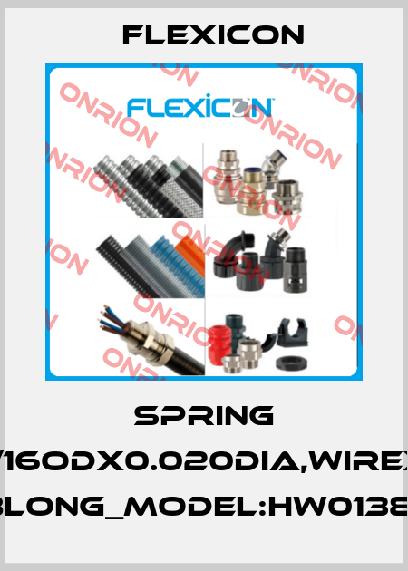 Spring 5/16ODX0.020DIA,WIREX1 7/8LONG_Model:HW01384Z Flexicon