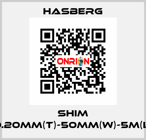 SHIM 0.20MM(T)-50MM(W)-5M(L) Hasberg