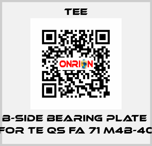 B-side bearing plate  for TE QS FA 71 M4B-40 TEE