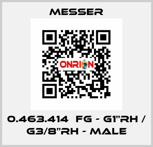 0.463.414  FG - G1"RH / G3/8"RH - Male Messer