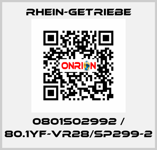 0801S02992 / 80.1YF-VR28/Sp299-2 Rhein-Getriebe