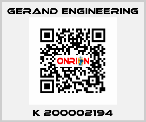 K 200002194 Gerand Engineering