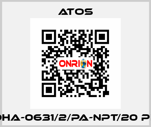 DHA-0631/2/PA-NPT/20 PE Atos