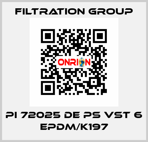 PI 72025 DE PS VST 6 EPDM/K197 Filtration Group