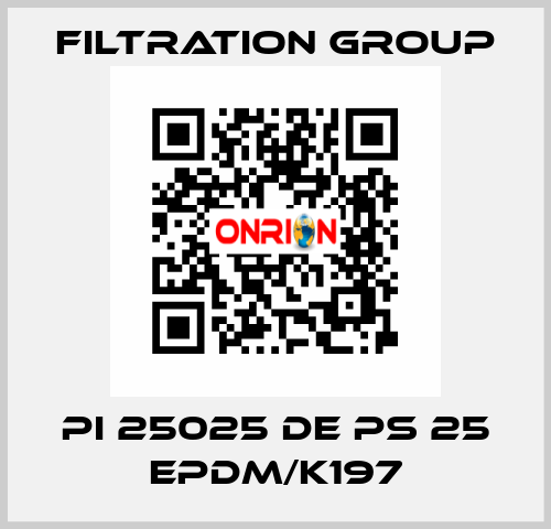 PI 25025 DE PS 25 EPDM/K197 Filtration Group