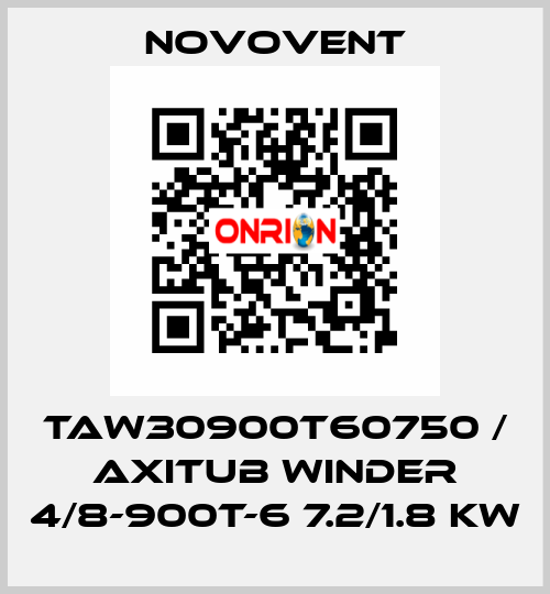 TAW30900T60750 / AXITUB WINDER 4/8-900T-6 7.2/1.8 kW Novovent