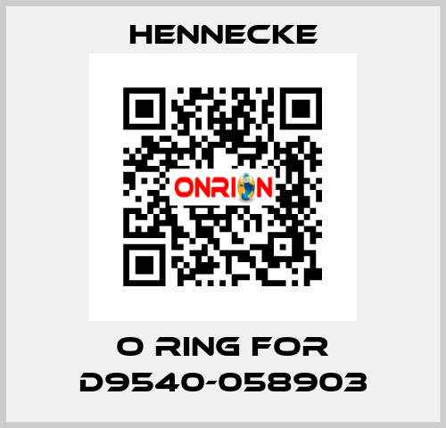 O Ring for D9540-058903 Hennecke