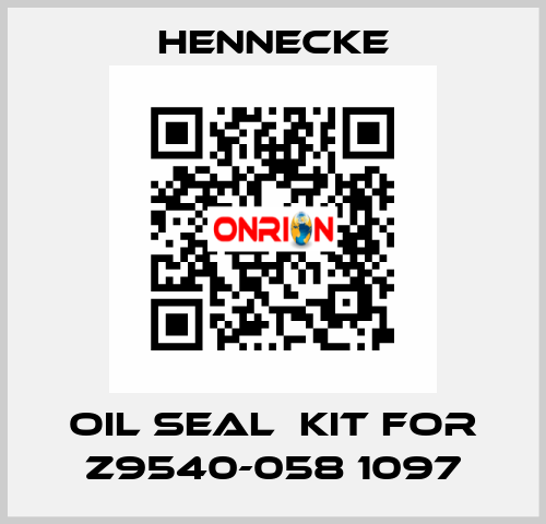 oil seal  kit for Z9540-058 1097 Hennecke