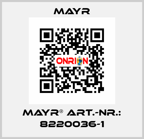 mayr® Art.-Nr.: 8220036-1 Mayr