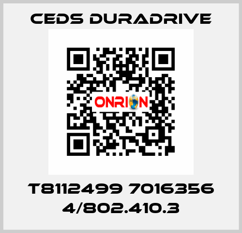 T8112499 7016356 4/802.410.3 Ceds Duradrive