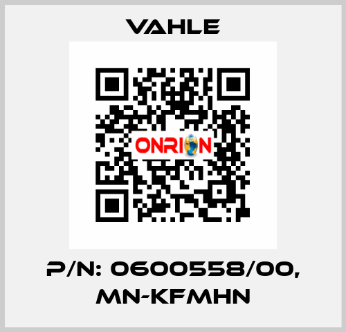 P/n: 0600558/00, MN-KFMHN Vahle