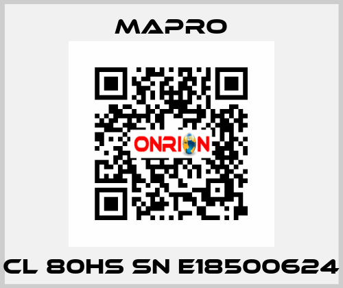 CL 80HS SN E18500624 Mapro