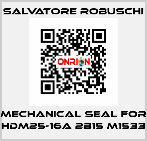 mechanical seal for HDM25-16A 2B15 M1533 SALVATORE ROBUSCHI