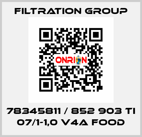 78345811 / 852 903 TI 07/1-1,0 V4A FOOD Filtration Group