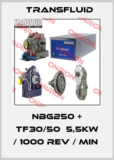NBG250 + TF30/50  5,5KW / 1000 rev / min  Transfluid