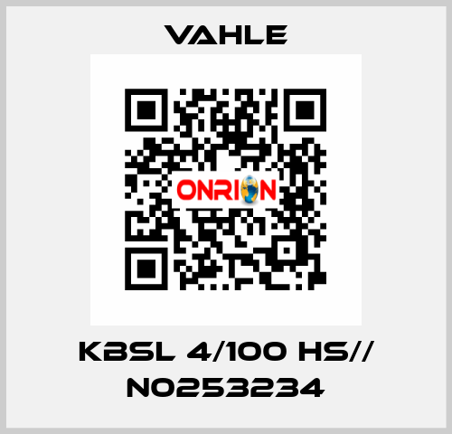 KBSL 4/100 HS// N0253234 Vahle