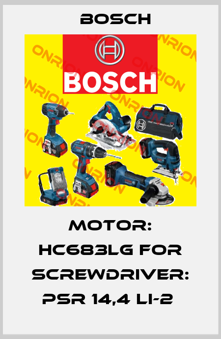 Motor: HC683LG for Screwdriver: PSR 14,4 LI-2  Bosch