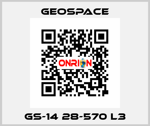 GS-14 28-570 L3 GeoSpace