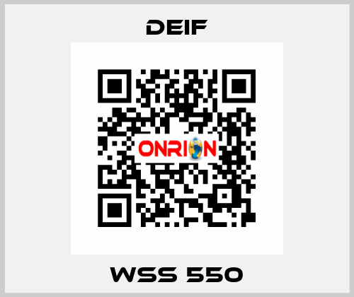 WSS 550 Deif