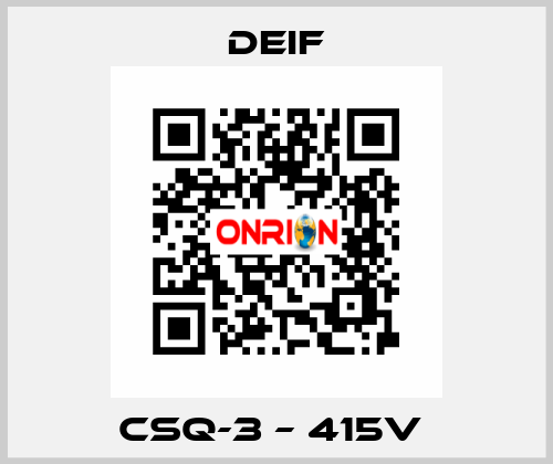 CSQ-3 – 415V  Deif