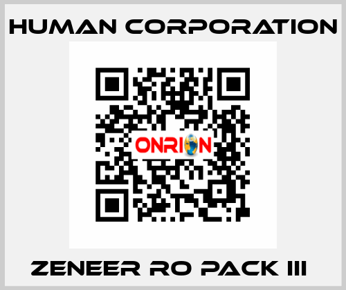 ZENEER RO PACK III  Human Corporation