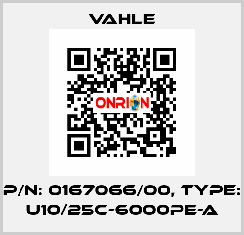 P/n: 0167066/00, Type: U10/25C-6000PE-A Vahle