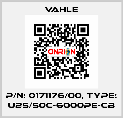 P/n: 0171176/00, Type: U25/50C-6000PE-CB Vahle