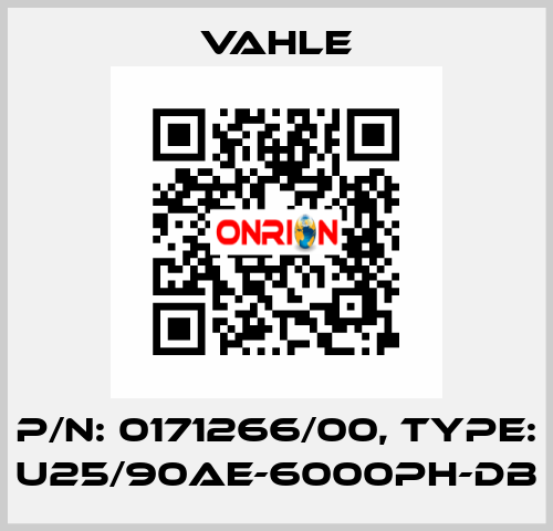 P/n: 0171266/00, Type: U25/90AE-6000PH-DB Vahle