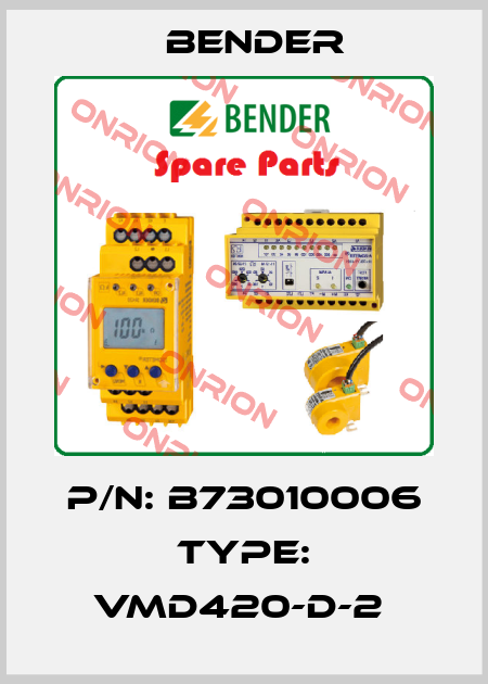 P/N: B73010006 Type: VMD420-D-2  Bender