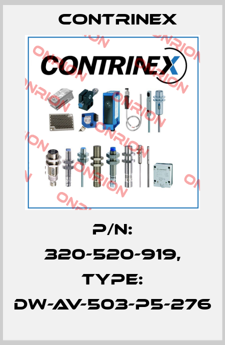 p/n: 320-520-919, Type: DW-AV-503-P5-276 Contrinex