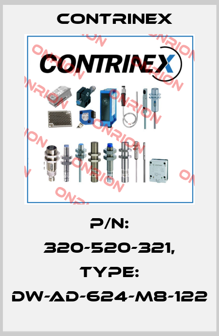 p/n: 320-520-321, Type: DW-AD-624-M8-122 Contrinex