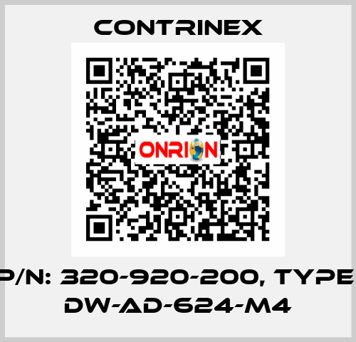 p/n: 320-920-200, Type: DW-AD-624-M4 Contrinex