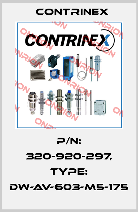 p/n: 320-920-297, Type: DW-AV-603-M5-175 Contrinex