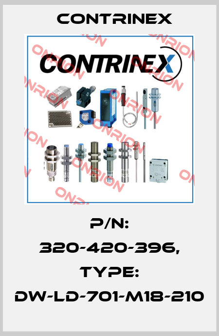 p/n: 320-420-396, Type: DW-LD-701-M18-210 Contrinex
