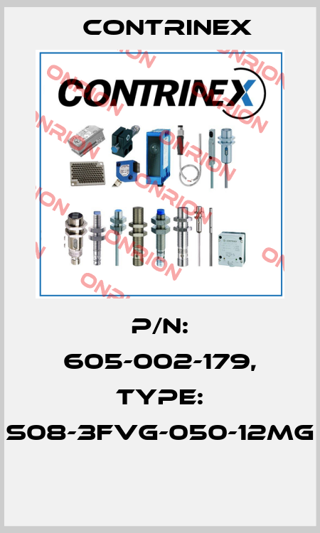 P/N: 605-002-179, Type: S08-3FVG-050-12MG  Contrinex