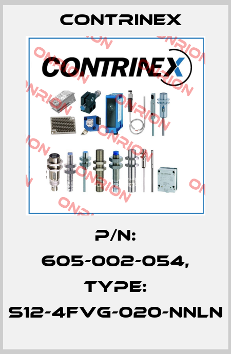 p/n: 605-002-054, Type: S12-4FVG-020-NNLN Contrinex