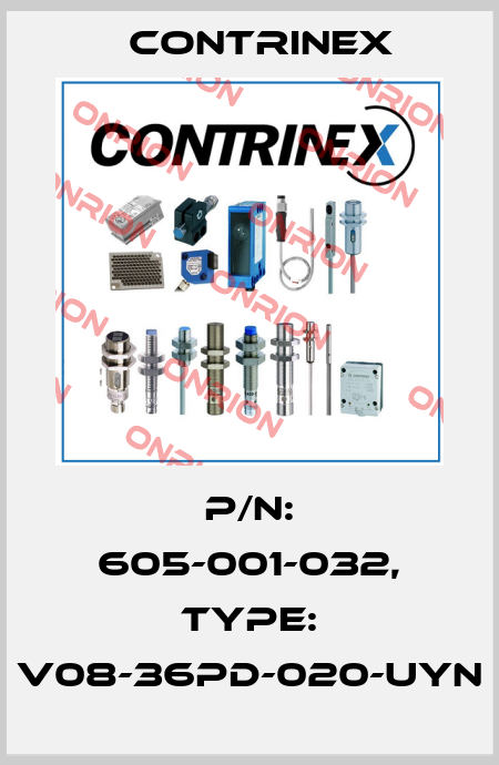 p/n: 605-001-032, Type: V08-36PD-020-UYN Contrinex