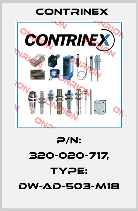 P/N: 320-020-717, Type: DW-AD-503-M18 Contrinex