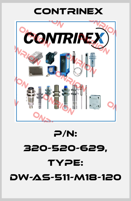 p/n: 320-520-629, Type: DW-AS-511-M18-120 Contrinex