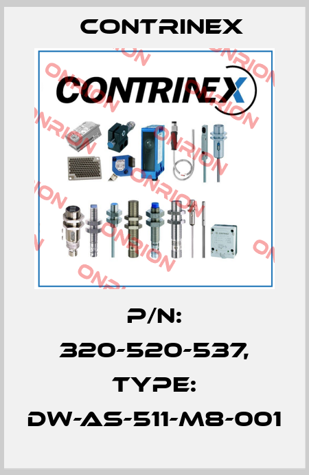 p/n: 320-520-537, Type: DW-AS-511-M8-001 Contrinex