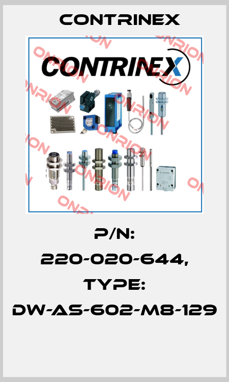 P/N: 220-020-644, Type: DW-AS-602-M8-129  Contrinex